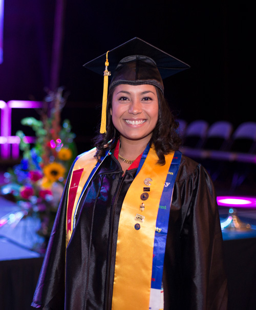 Francy Poses for an image at graduation