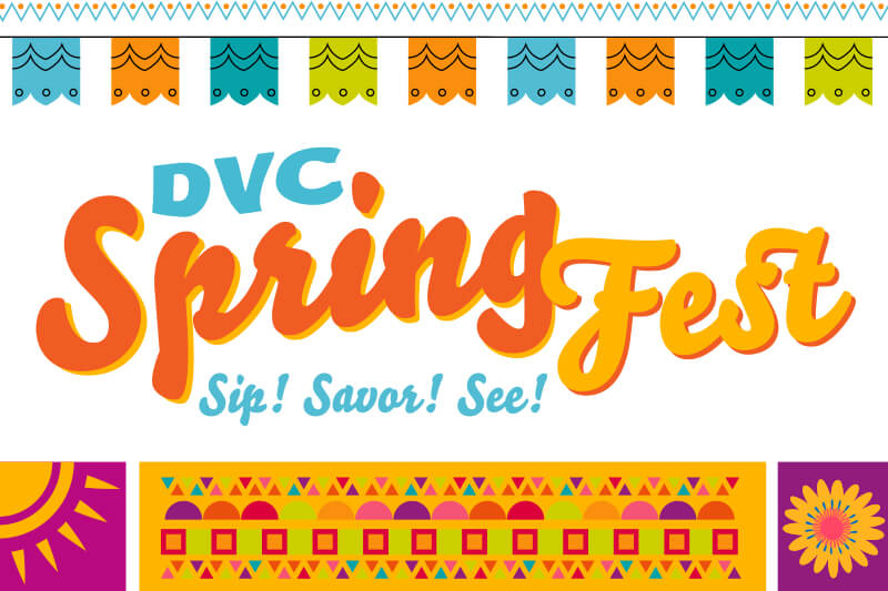 Desert Vista campus spring fest dates and logo.