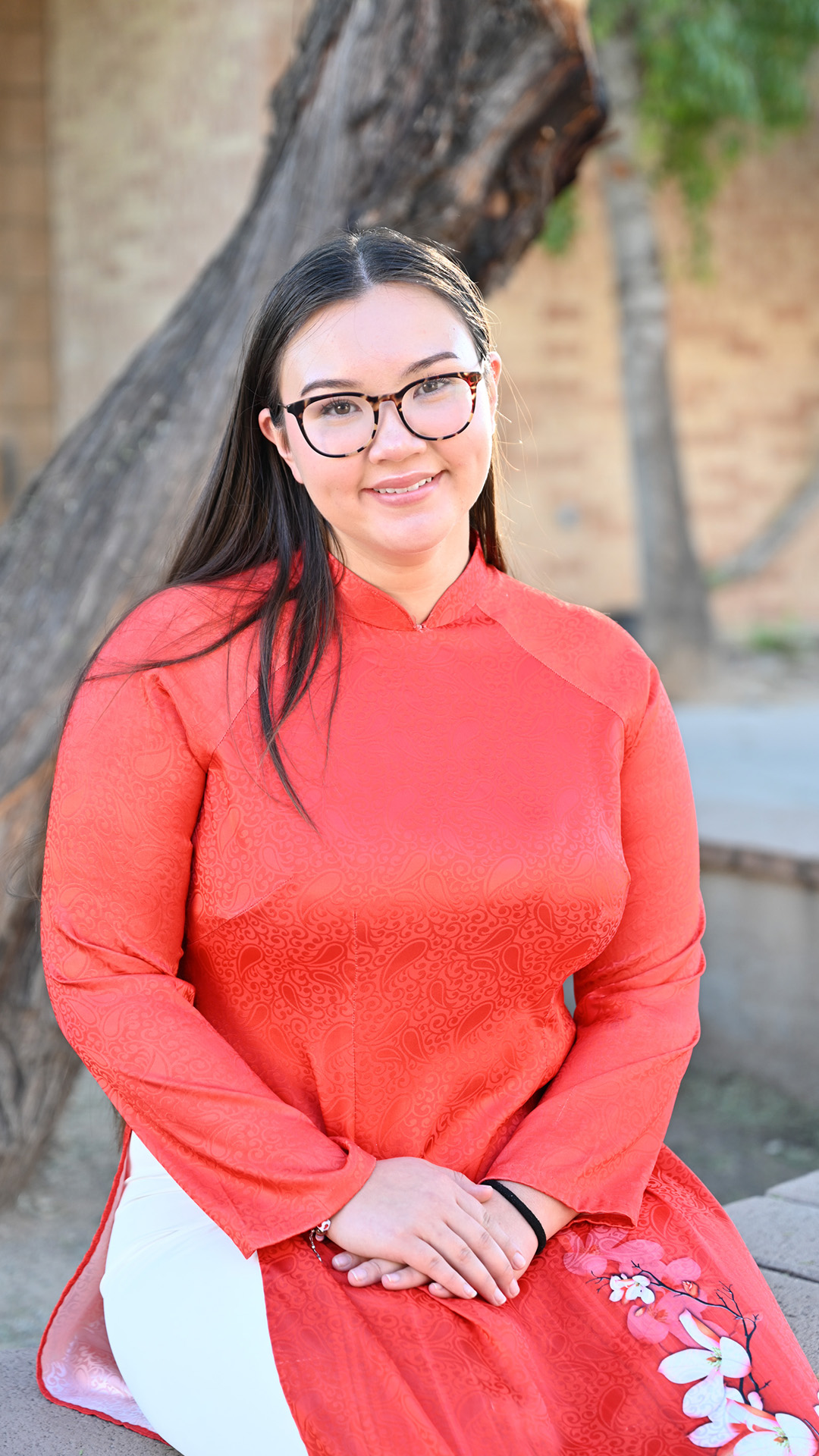 Jade poses for the camera.